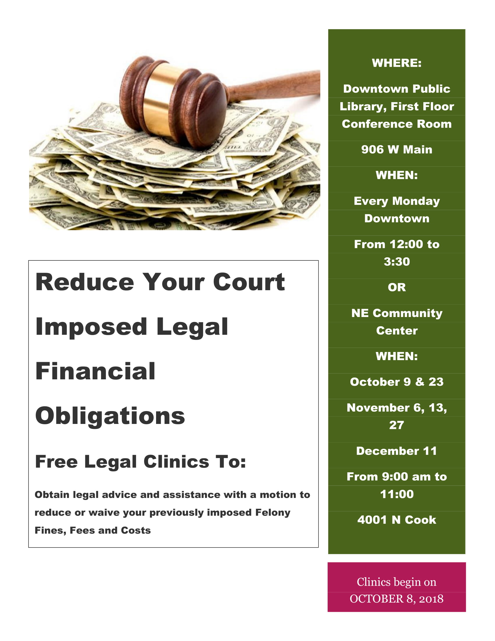 FREE Legal Clinics - Northeast Community Center